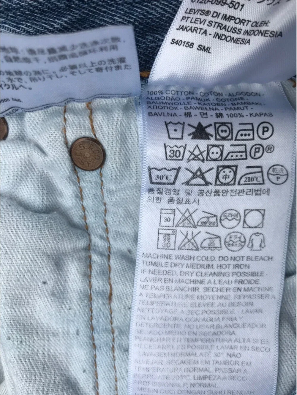 Vintage Levi's 501 Medium Wash Denim Blue Jeans Men's 36X29 Cotton Pants